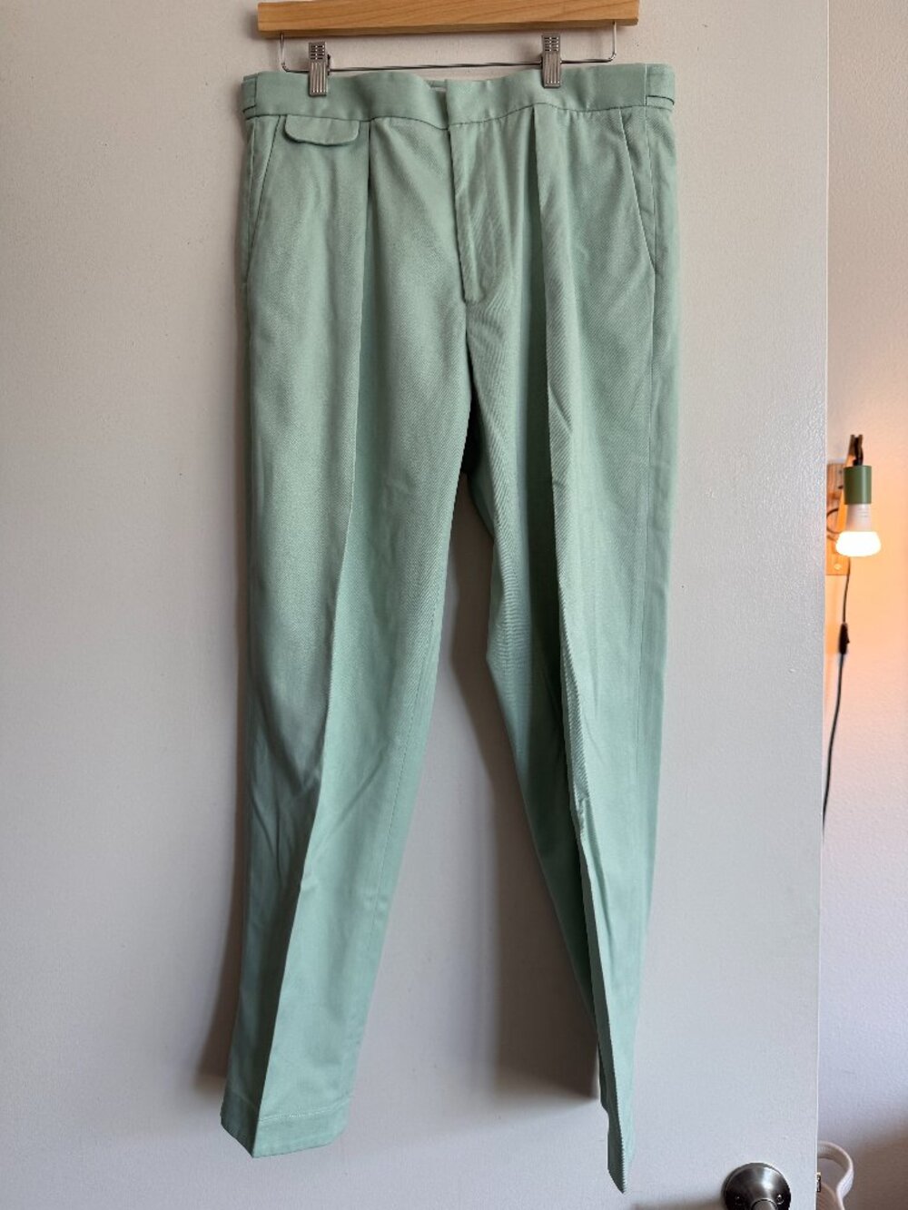 Equipment The Original Trouser Pleated Tapered Ankle Seafoam Green